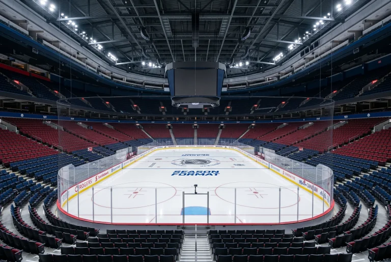 Structure de la saison NHL avec conférences, divisions et chemin vers les playoffs